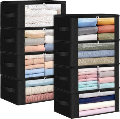 Fab totes 6 Pack Storage Bags for Clothes Blanket Storage Bins with Lids