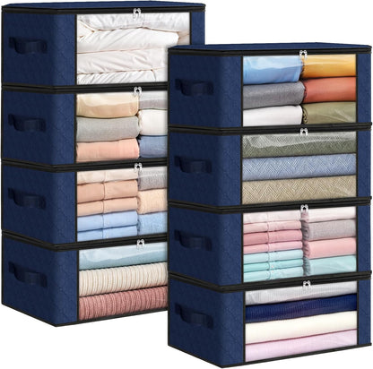 Fab totes 6 Pack Storage Bags for Clothes Blanket Storage Bins with Lids