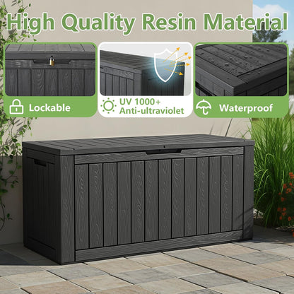 KAMABOKO Outdoor Storage Box, 150 Gallon Deck Box Outdoor Waterproof