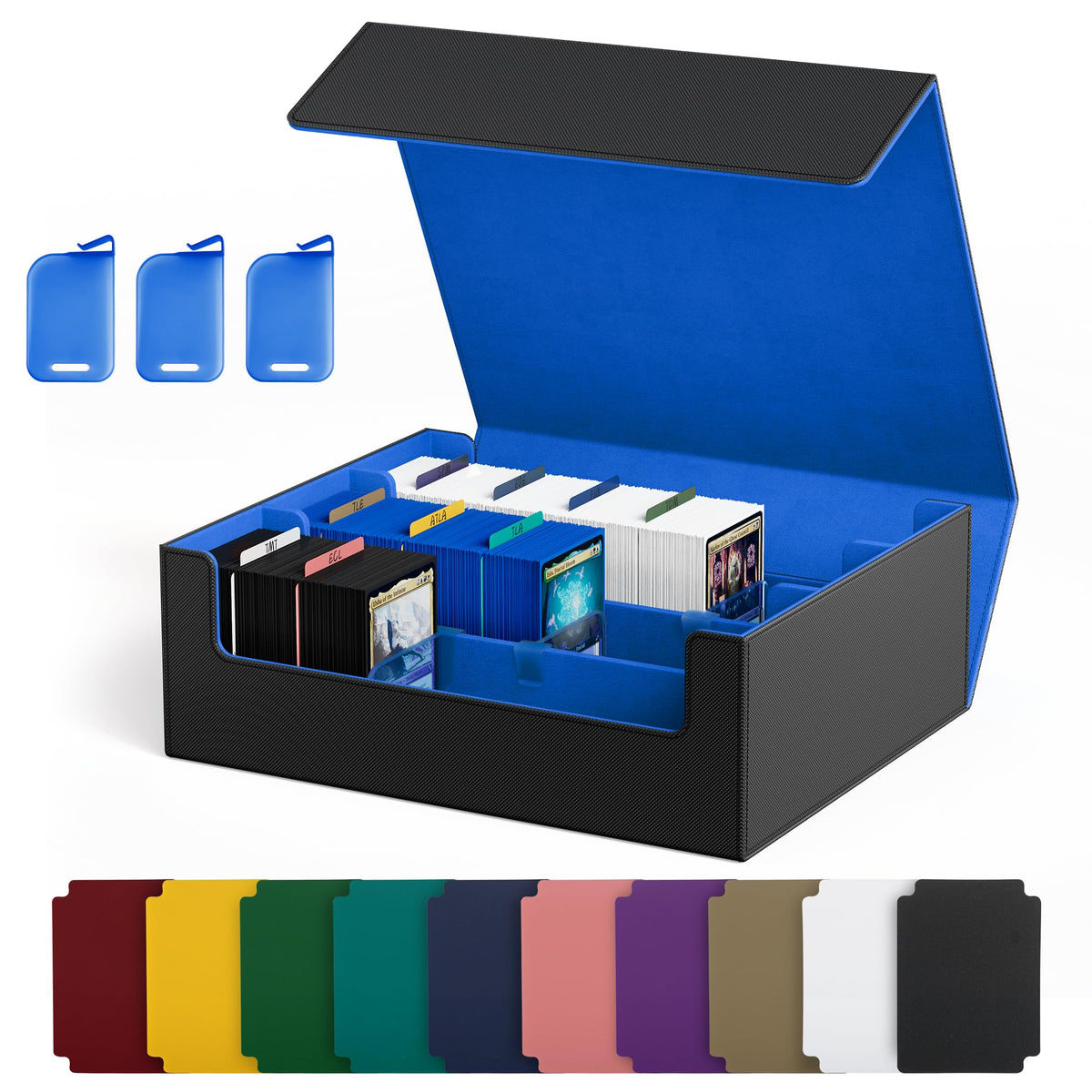 UAONO Trading Card Storage Box Holds 2400+ Cards, Bulk Card Storage