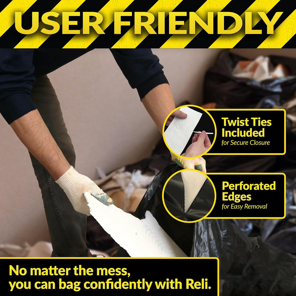 Reli. Contractor Garbage Bags 55 Gallon