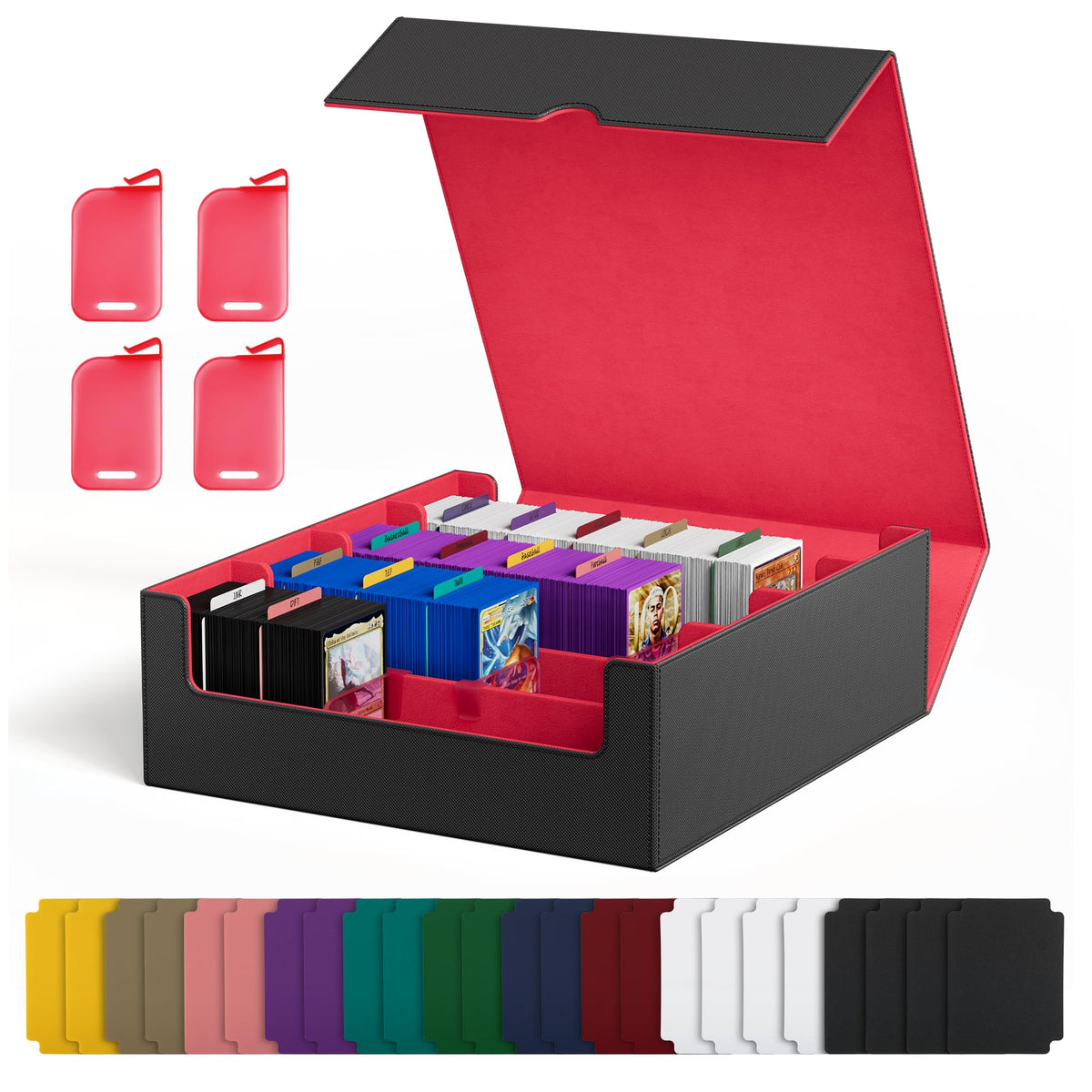 UAONO Trading Card Storage Box Holds 2400+ Cards, Bulk Card Storage