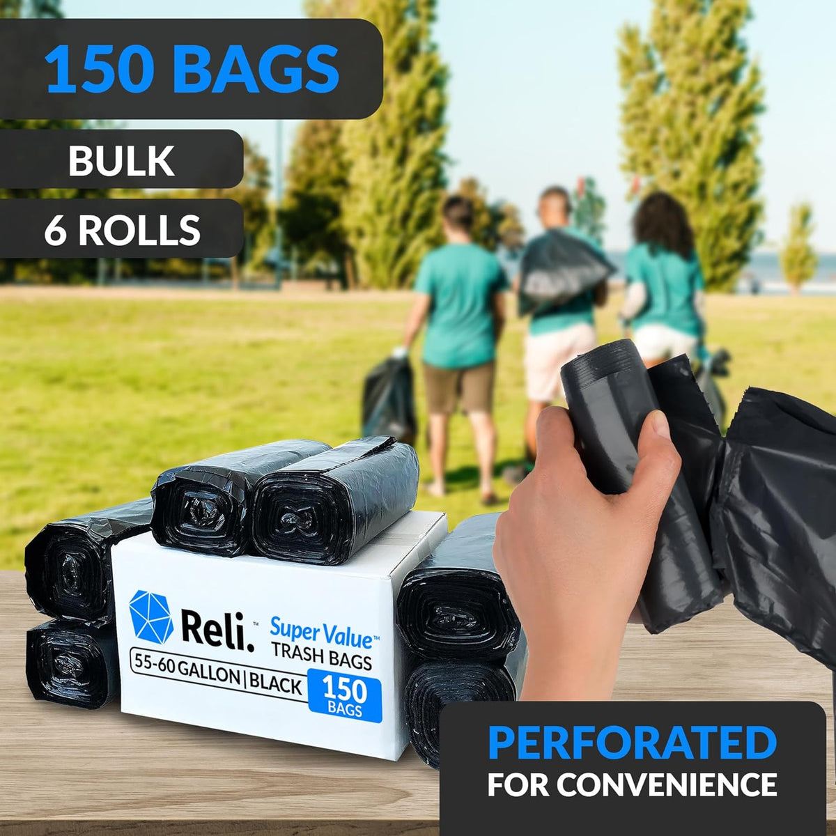 Reli. 55-60 Gallon Trash Bags Heavy Duty