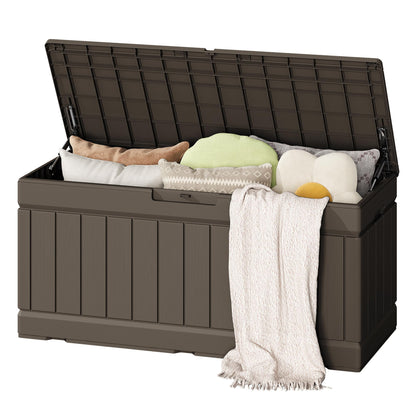 Flamaker Outdoor Storage Box 80 Gallon Resin Waterproof Deck Box