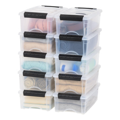 IRIS USA 4-Pack 72 Quart Storage Bins with Lids, Clear