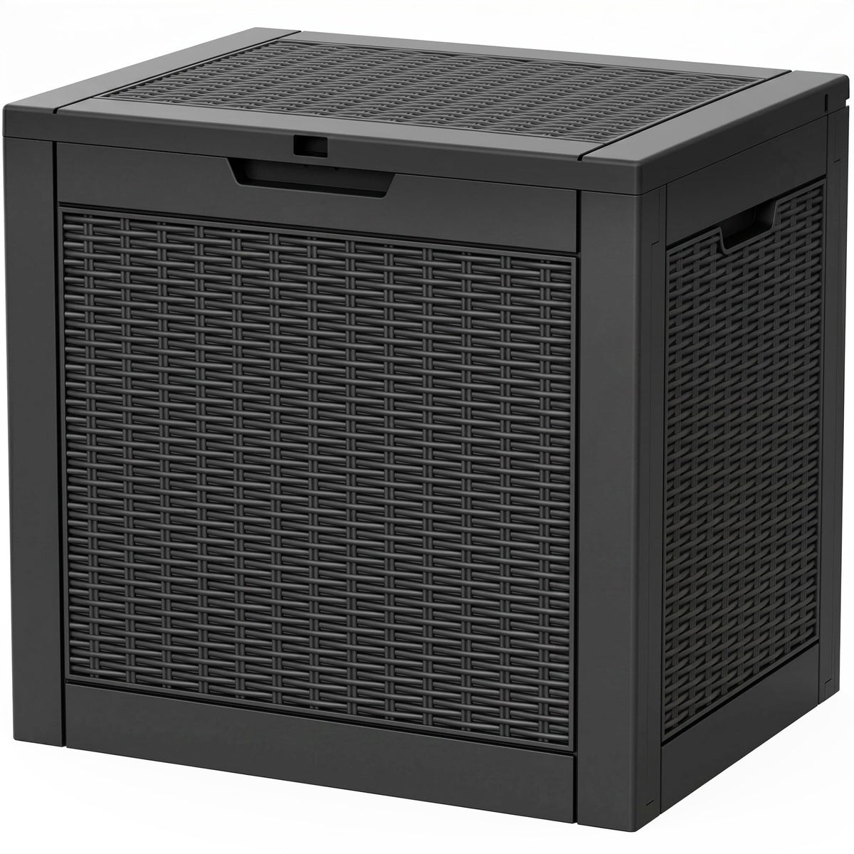 Outdoor Storage Box, 360 Gallon Waterproof Resin Deck Box with Support Rod