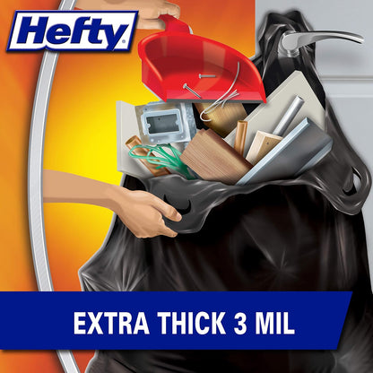 Hefty Load and Carry Contractor 42 Gallon Trash Bags, 3.0 Mil, 26ct