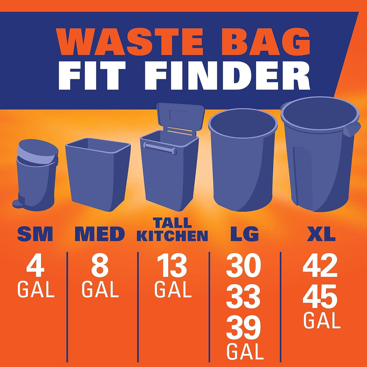 Hefty Tall Clear Trash Bags, 13 Gallon, Unscented, 60ct