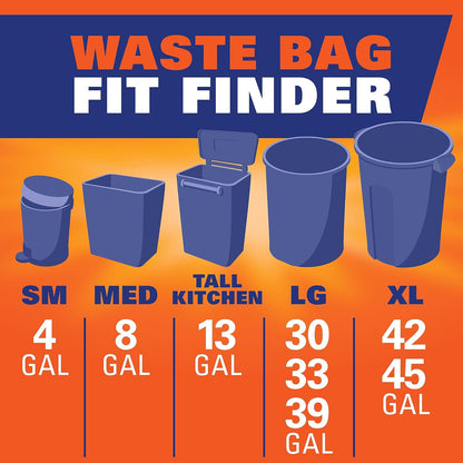 Hefty Tall Clear Trash Bags, 13 Gallon, Unscented, 60ct