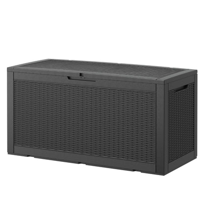 Outdoor Storage Waterproof Deck Box for Patio (45 Gallon, Grey)