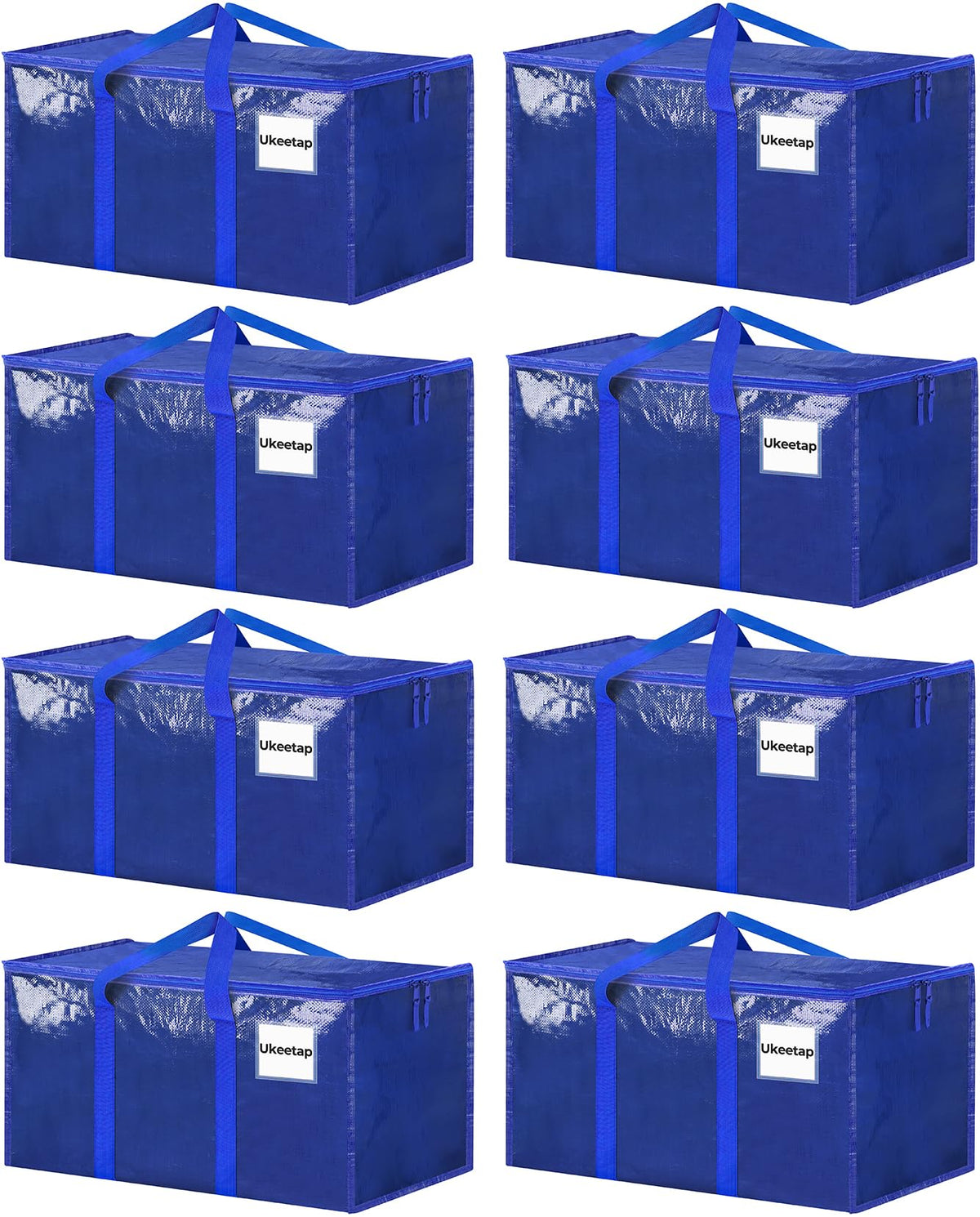 ukeetap 8 Pack Extra Large Clothes Storage Bins with Lids, Clear