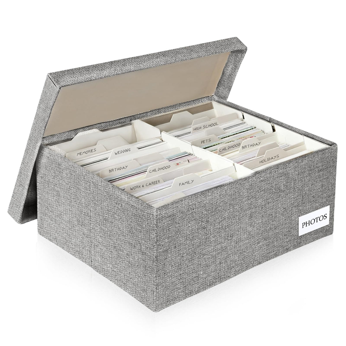Photo Storage Box 8x10, Decorative Photo Storage Containers With Lid