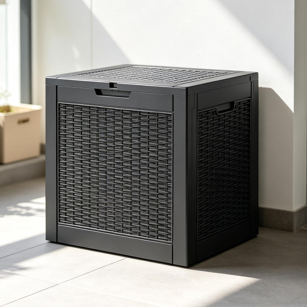 Outdoor Storage Waterproof Deck Box for Patio (45 Gallon, Grey)