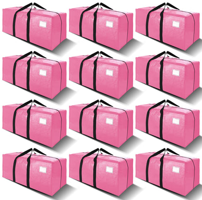 VELVETSURE Heavy Duty Extra Large Moving Bags W/Backpack Straps - Strong Handles & Zippers, Storage Totes For Space Saving, Fold Flat, Alternative to Box and Bin (Set of 6, Multicolor)
