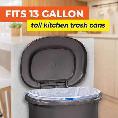 Hefty Essentials 13 Gallon Kitchen Trash Bags, White, Unscented, 120ct