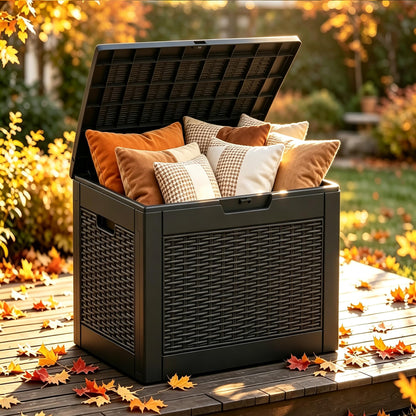 KAMABOKO Outdoor Storage Box, 150 Gallon Deck Box Outdoor Waterproof