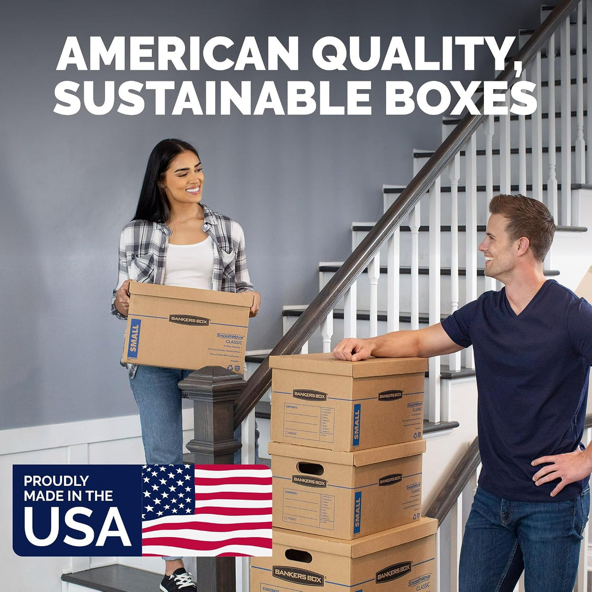 Bankers Box 10-Pack Small Classic Moving Boxes with Reinforced Handles