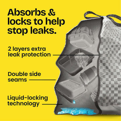Glad ForceFlex MaxStrength LeakGuard Bags, Sunshine Lemon, 13 Gallon, 90 Ct