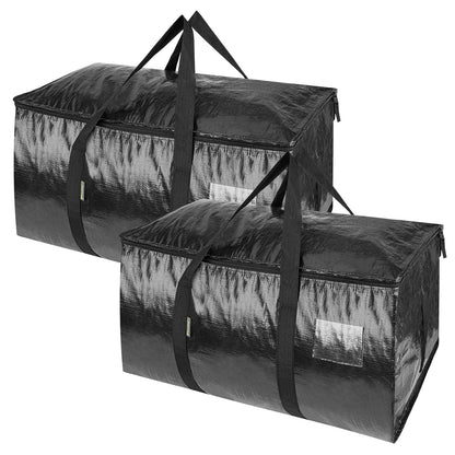 BALEINE 6-Pack Oversized Moving Bags with Reinforced Handles, Heavy-Duty Storage Tote for Clothes, Moving Supplies (Clear, 6-Pack)