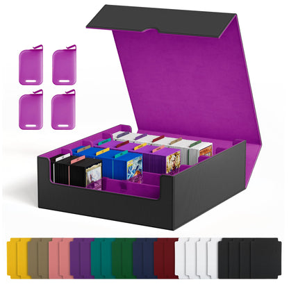 UAONO Trading Card Storage Box Holds 2400+ Cards, Bulk Card Storage