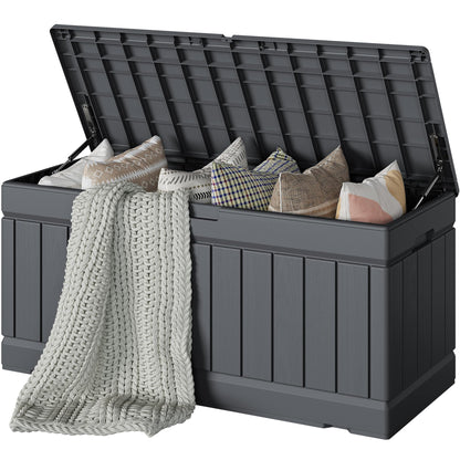 Devoko 78 Gallon Deck Box, Waterproof Resin Outdoor Storage Box