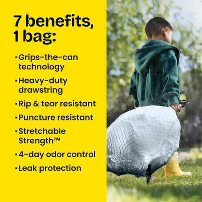 Glad Trash Bags, ForceFlex Tall Kitchen Drawstring Garbage Bags, Fresh Clean, 13 Gal, 40 Ct (Package May Vary)
