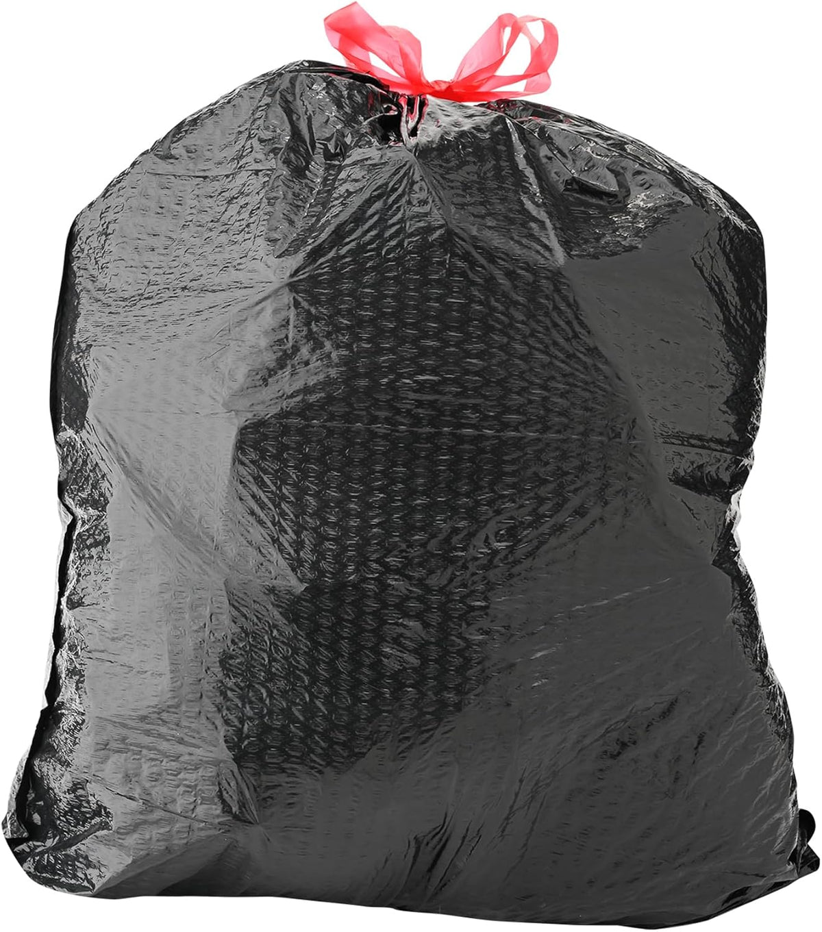Amazon Basics 30 Gallon Flextra Strength Multipurpose Drawstring Trash Bags, 20% Post Consumer Recycled Material, Tear Resistant, Black, 50 Count