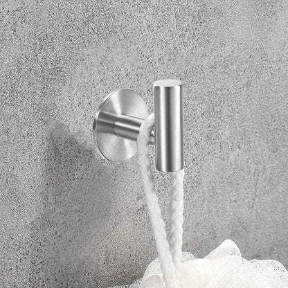 Vuzvuv Brushed Nickel Self Adhesive Stainless Steel Towel Hooks (2-Pack)