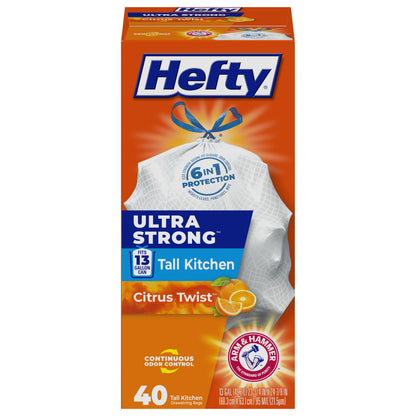 Hefty Ultra Strong 13 Gal Kitchen Trash Bags, Lavender Vanilla, 110ct