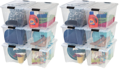 IRIS USA 4-Pack 72 Quart Storage Bins with Lids, Clear