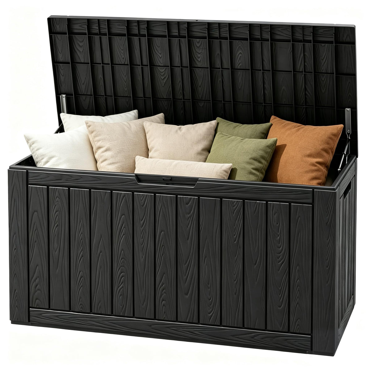 Outdoor Storage Waterproof Deck Box for Patio (45 Gallon, Grey)