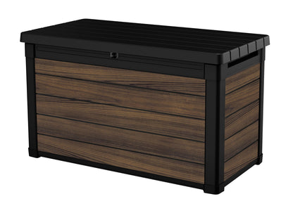 Keter Premium Everwood 50 Gal Outdoor Storage Box and Patio Side Table