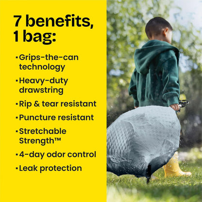 Glad ForceFlex Tall Kitchen Trash Bags, 13 Gallon, Fresh Clean, 140 Count (Package May Vary)