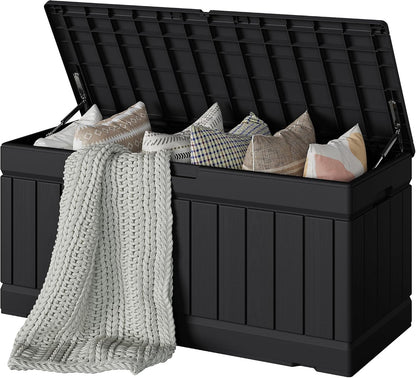 Devoko 78 Gallon Deck Box, Waterproof Resin Outdoor Storage Box
