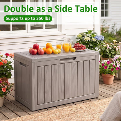 EasyUp 50 Gallon Outdoor Storage Box Waterproof Lockable Deck Boxes