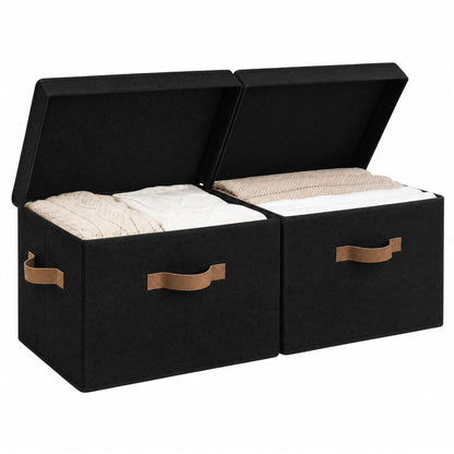 StorageWorks Fabric Storage Bins with Lids, Closet Storage Bins