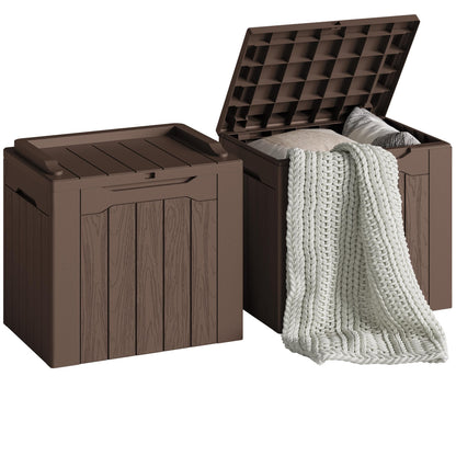 Devoko 78 Gallon Deck Box, Waterproof Resin Outdoor Storage Box