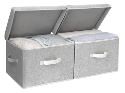 StorageWorks Fabric Storage Bins with Lids, Closet Storage Bins