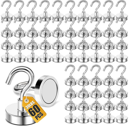 DIYMAG Magnetic Hooks 20pcs 30lbs+ Cruise Essentials 2026 Magnet Hook