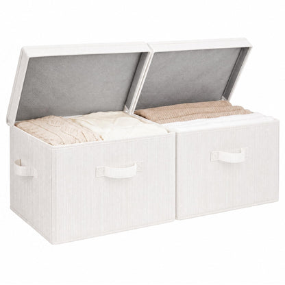 StorageWorks Fabric Storage Bins with Lids, Closet Storage Bins