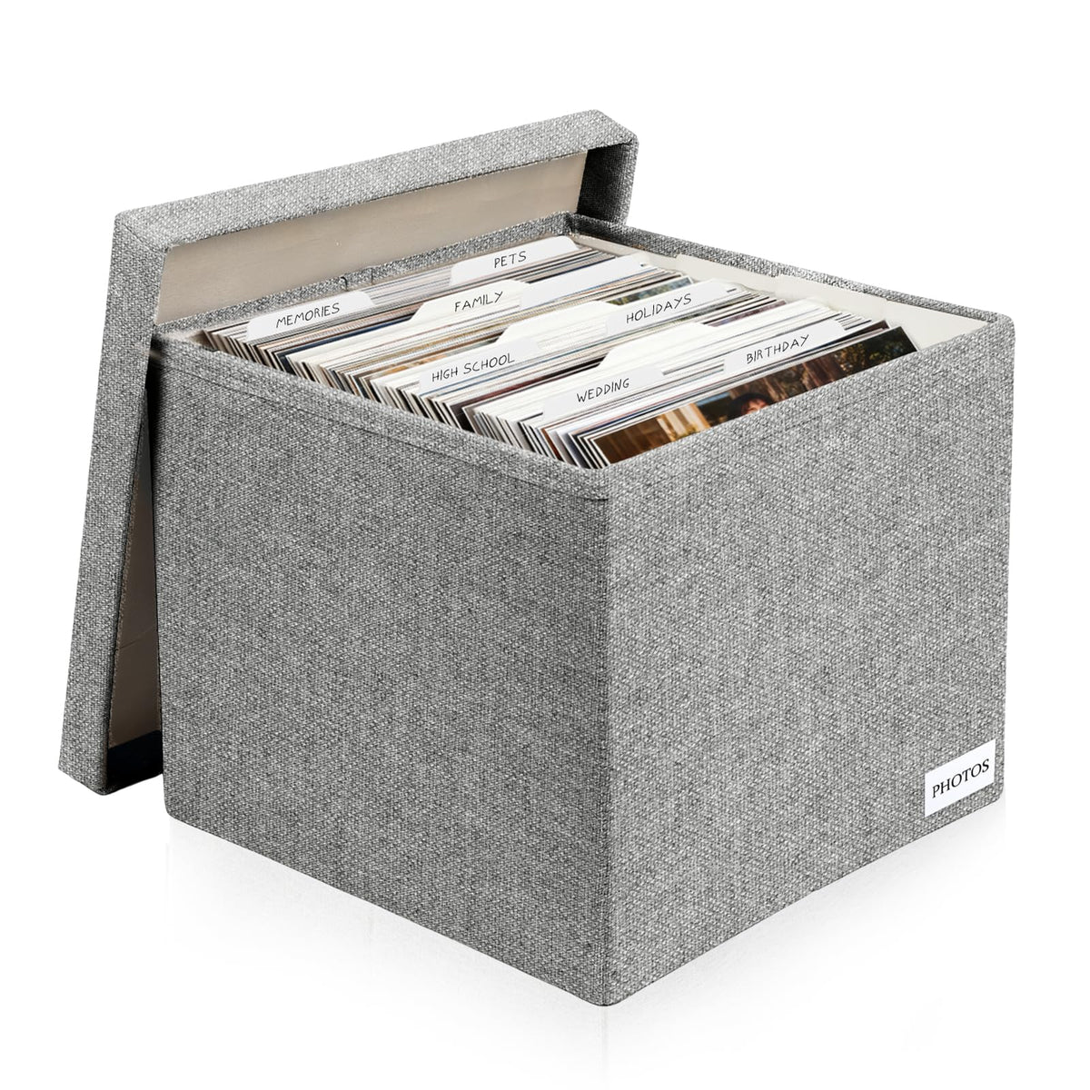 Photo Storage Box 8x10, Decorative Photo Storage Containers With Lid