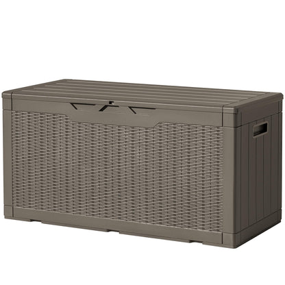 Devoko 78 Gallon Deck Box, Waterproof Resin Outdoor Storage Box