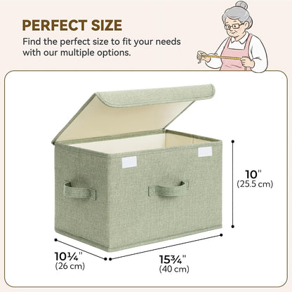 GRANNY SAYS Memory Keepsake Storage Box, Fabric Storage Bins with Lids