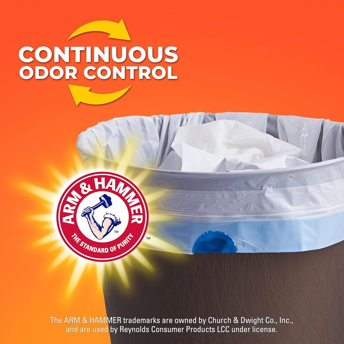 Hefty 4 Gallon Small Trash Bags, White, Ocean Water Scent, 52ct