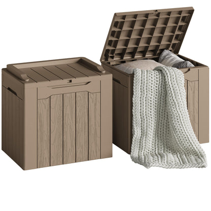 Devoko 78 Gallon Deck Box, Waterproof Resin Outdoor Storage Box