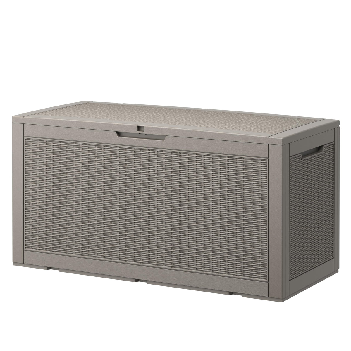 Outdoor Storage Waterproof Deck Box for Patio (45 Gallon, Grey)