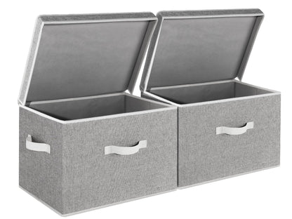 StorageWorks Fabric Storage Bins with Lids, Closet Storage Bins