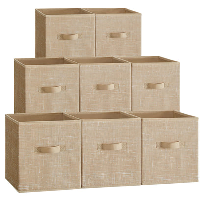 SONGMICS Storage Cubes, Set of 8, 13-Inch Foldable Closet Organizers