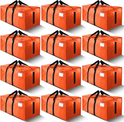 HOMESURE Supports 200lbs Heavy Duty Moving Bags - Strong Zipper & Wrap-Around Handles - Water-Resistant Storage Totes, Durable Alternative to Moving Boxes - 8 Pack - Semi-Transparent