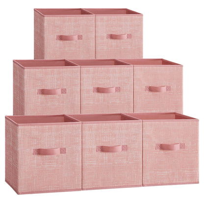 SONGMICS Storage Cubes, Set of 8, 13-Inch Foldable Closet Organizers